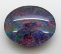 An opal cabochon triplet