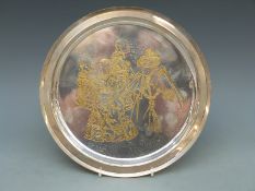 Garrard Garter Ceremony hallmarked silver limited edition plate designed by John Spencer -