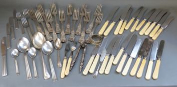 A quantity of silver plate to include King's pattern forks,