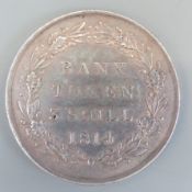 George III three shilling bank token 1814 NVF