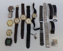 Eight various gentleman's wristwatches including Buler, Sekonda, Excalibur,