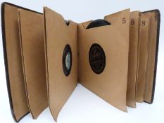 A collection of approximately 90 early gramophone records (78s) in case and albums