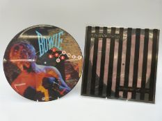 David Bowie picture disc Lets Dance LP with a Tin Machine heart-shaped Prisoner of Love