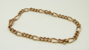 A 9ct rose gold bracelet, 8.