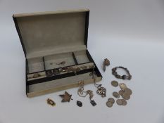 A quantity of silver jewellery, paste drop pendant, Wedgwood pendant,