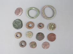 A quantity of Bronze Age coins and ring money