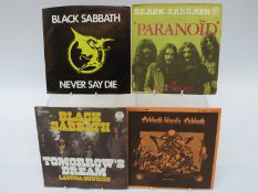 Approximately 40 Black Sabbath/Ozzy singles including picture disc,