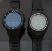 Two Suunto military or sports wristwatches, comprising Core All Black with altimeter,
