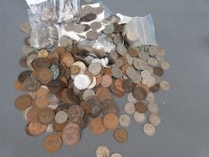 An amateur collection of coins, 19thC onwards, includes some overseas examples, Irish,