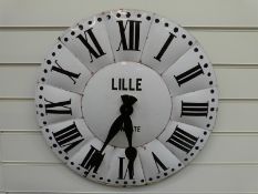 Newgate 'Lille' quartz caseless wall clock,