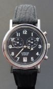 Sewills of Liverpool gentleman's chronograph wristwatch with date aperture,