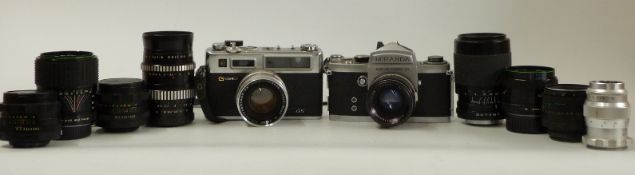 Quantity of SLR cameras, lenses etc to include Miranda with 1:1.