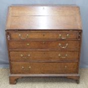 Georgian oak bureau with fall flap,