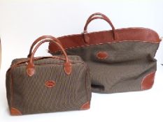 Longchamps matched set of three bags comprising weekend bag,