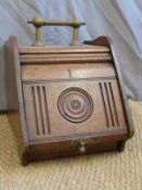 A 19thC mahogany coal scuttle