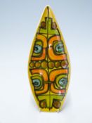 A Poole Pottery Delphis pattern dish