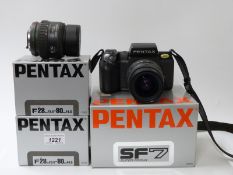 Pentax SF7 SLR camera with Pentax-F zoom 1:3.5-4.