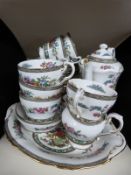 Paragon Tree of Kashmir tea set with coffee/tea pot,