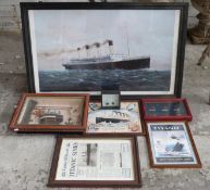 Large Titanic print, smaller Titanic pictures,