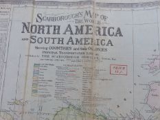 Scarboroughs Map of North and South America with Europe, Asia, Africa and Australia verso,