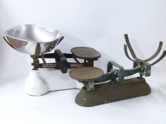 Two sets of Avery shop or similar scales