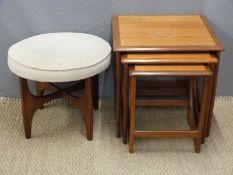 Retro G-Plan nest of tables and stool