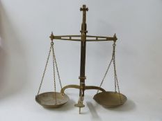 Brass banking scales to weigh 50oz
