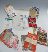 Football and rugby programmes including Wolves v Arsenal 1956, Arsenal, Middlesborough, Liverpool,