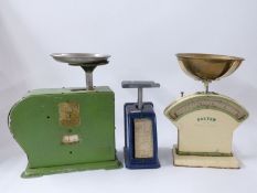 Three sets of dial type scales comprising Salter,