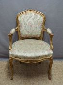 Gilt framed armchair