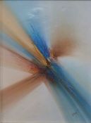 Retro abstract oil on canvas signed C.