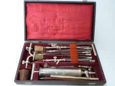 Cased lumbar puncture set by Pettie & Co,