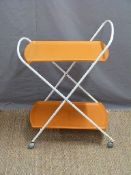 Retro two-tier 'Oojimaflip' mini folding trolley,