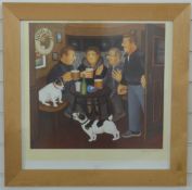 Beryl Cook pencil signed print 'In the Snug',