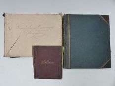 Two Victorian scrap albums dated 1888 and 1883 and an album of watercolours and drawings also dated