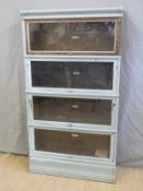 Painted Globe Wernicke four section bookcase,