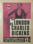 The London of Charles Dickens framed poster, c1960s,