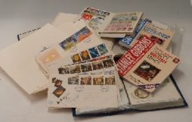 Coin/stamp cover, first day covers, presentation packs, spare album and loose paper,