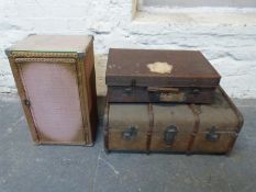 Lloyd Loom style cabinet, laundry type basket,
