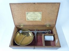W&T Avery cased travelling beam scale and various weights