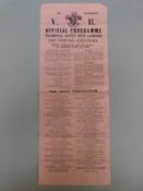 A Victorian handbill or official programme of the triumphal entry into London of the Princess