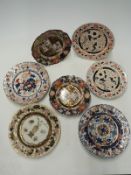 Seven Masons ironstone plates & bowls including Imari examples