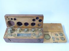A cased set of weights,