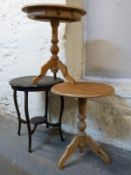 Three various occasional tables