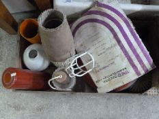 A quantity of retro lamps and light fittings