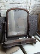 A 19thC mahogany dressing table mirror,