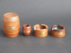 Four items carved from wood from HMS Ganges and HMS Terrible
