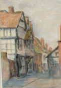 Mabel L Palairet pastel, Church Lane,