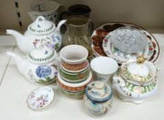 Two Portmeirion teapots,