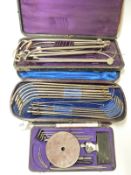 A cased set of medical catheters,
